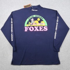 VTG 90s Country Cottons Utah Desert Foxes Mock Neck T Shirt XL Motocross USA NWT