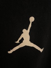 Air Jordan Cotton TShirt Mens XL Black Solid Jumpman Flight Logo Tee