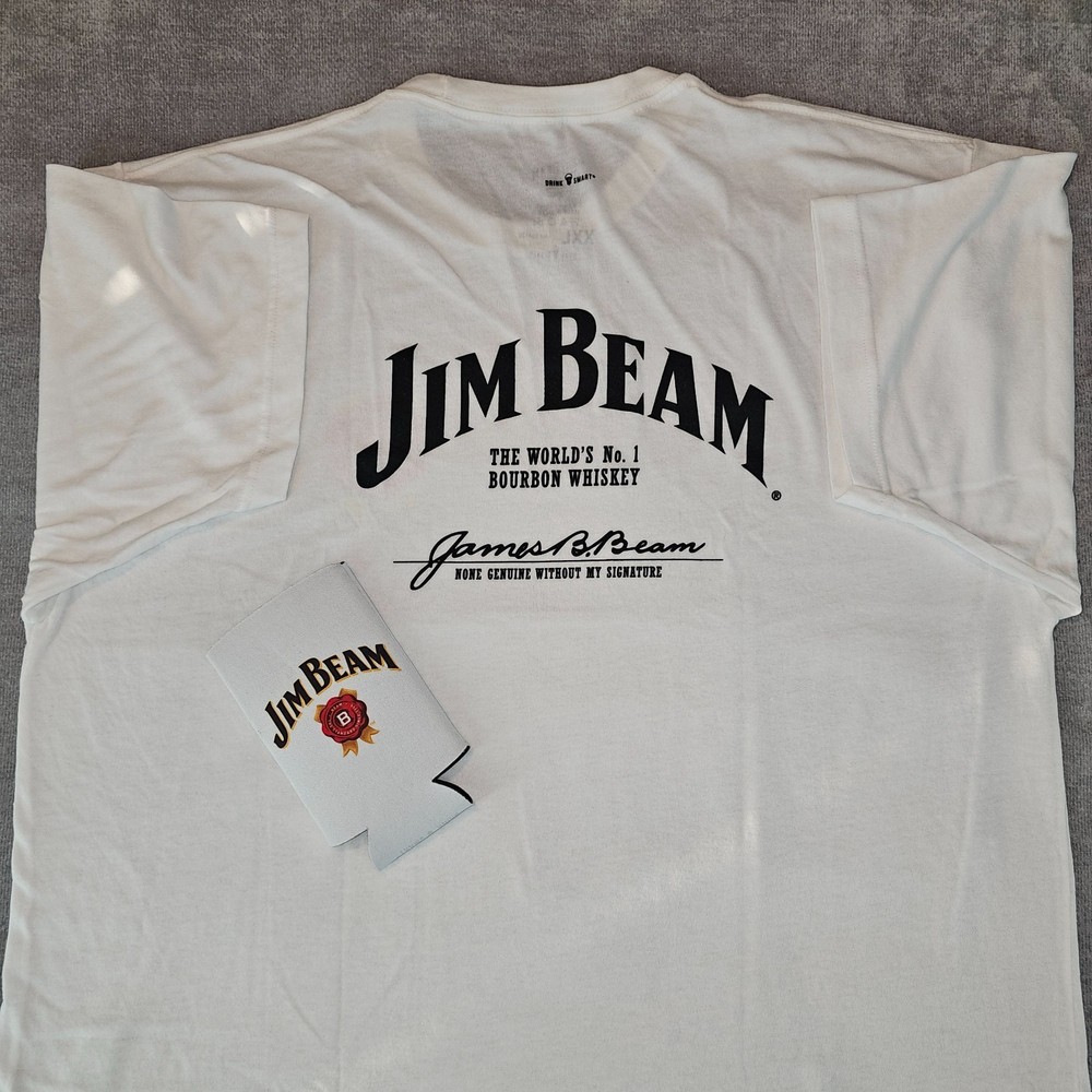Jim Beam White T-Shirt World’s No.1 graphic tee 2 pc NWOT