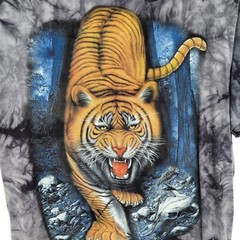 Retro Tiger Tye Dye T-Shirt Animal Print – Size M