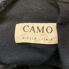 CAMO Size M Navy White Embroidery Cotton Polyamide Crew Neck T-shirt