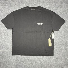 Fear of God Essentials T-Shirt Black Boxy Logo Graphic Tee Mens