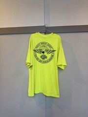 Harley Davidson Neon Yellow Graphic T Shirt Mens 2XL Oversized Biker Tee