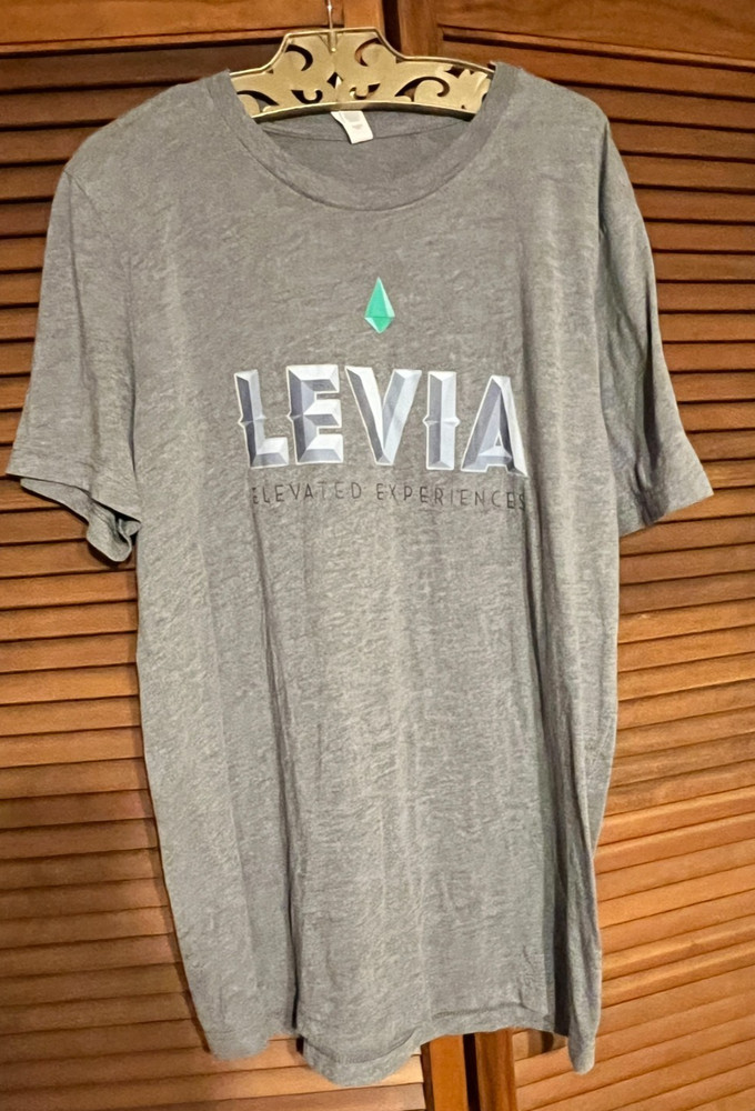 Canvas Bella Cannabis Men’s Graphic T-Shirt “LEVIA Elevated Experiences” Size L