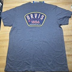 New Orvis Shirt 1856 Mens Short Sleeve Graphic Tee Outdoor Fishing