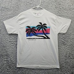 Vintage Hawaii T Shirt XL (Fits ML) Single Stitch Select Tee Jays Palm Trees 80s