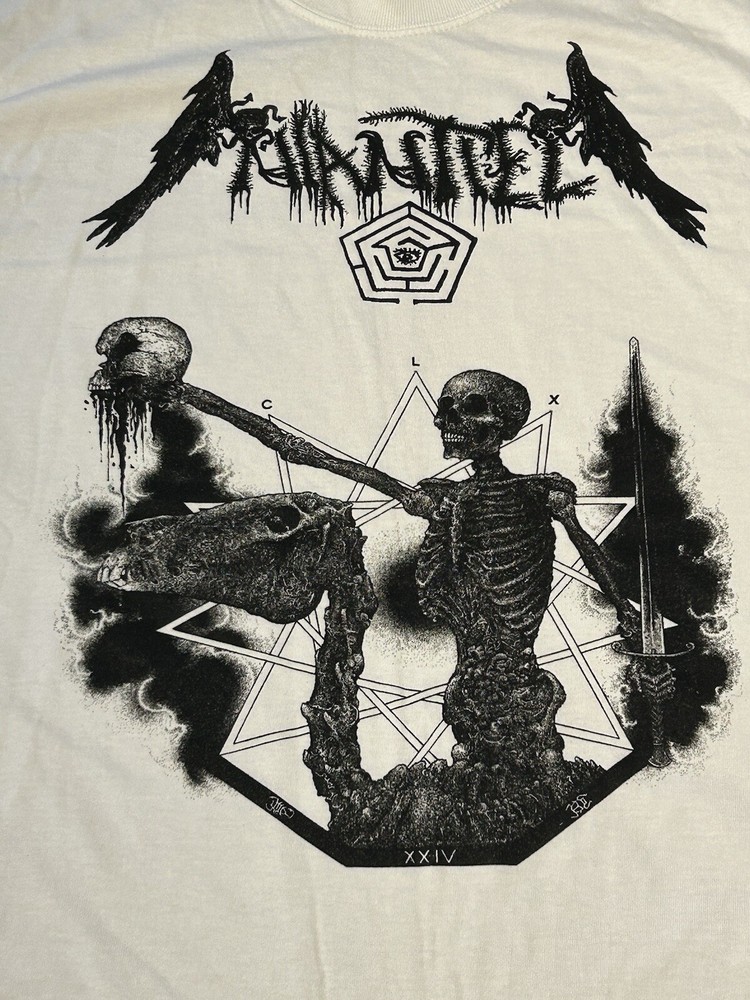 NIANTIEL Qayin Large LS SHIRT WHITE Ashdautas Xasthur Judas Iscariot Beherit Von