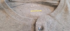 Apt 9 Premier Flex Grey LS Henley Sz XXL NWT