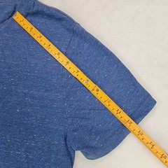 Mutual Weave Men’s Blue Heather V-Neck Short Sleeve Basic T-Shirt Size Medium