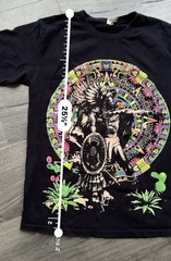 RARE Mayan Aztec Warrior/Calendar T Shirt Sz S 100% Cottton