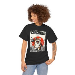 CorgiZilla Parody Japanese Art Corgi Dog Mom Dad Unisex Adult T-Shirt