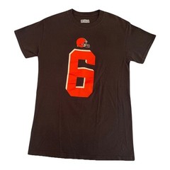 NFL Team Apparel Cleveland Browns Baker Mayfield T-Shirt Men Small Brown Fan Tee