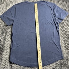 Buck Mason Midnight Slub Curved Hem Tee Mens Size Small Navy NWT