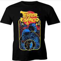 Terror en el Espacio Retro Sci-Fi Horror Movie Poster Graphic Cotton T-Shirt