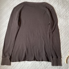 American Rag Cie Thermal Long Sleeve Shirt Men’s Large Brooklyn Navy Yard Gray