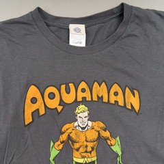 DC Comics Originals Aquaman Graphic T-Shirt Gray 100% Cotton Men’s L