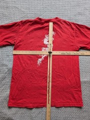 Vintage B.U.M Respect Shirt Mens Medium Red Dragon Single Stitch 1998 90s Y2K