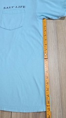 Salt Life Logo Pocket Tee Mens Sz Large, Turquoise, Short Sleeve