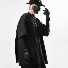 MFCT Cyberpunk Printed Streetwear Elbow Sleeve Techwear Graphic Tees Men