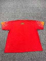 JNCO Jeans Shirt Men 2XL Red Graphic 8 Ball Flame Dice Crewneck Vtg Made In USA