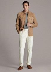 TOP BEST SELLING New Men’s Beige Suede Shirt 100t% Real Lambskin Slim Fit Shirt