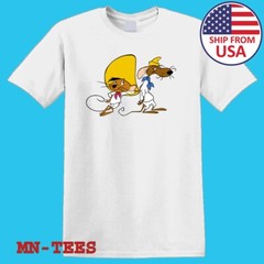 Speedy Gonzalez And Slow Poke Rodriguez Cartoon White Size S-5XL