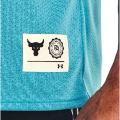 Under Armour Men’s Project Rock Reversible Mesh Tank Top Sz-M Blue And Black GYM