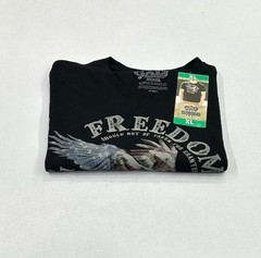 Galt Men’s USA American Flag Freedom Its Not Free Graphic T-Shirt, Black, SizeXL
