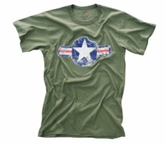 Olive Drab Army Air Corp Vintage Short Sleeve T-Shirt