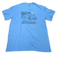Timberland Great Outdoors T-Shirt Men’s Size L Blue Graphic Casual Cotton NWT