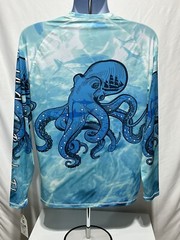Mens UPF 50 Sun Protection Swim Shirt Long Sleeve Size M Gulf Shores Beach FL