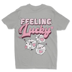 DTF Feeling Lucky/ Custom Unisex Soft Style T-Shirts, Next Level- Cotton