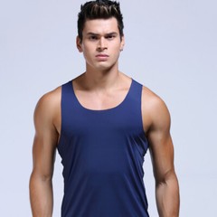 Mens Ice Silk Underwear Tank Top Shirt Sleeveless T-Shirt Sexy Wife Beater