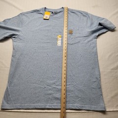 New Carhartt Pocket T shirt Mens Large Loose Fit Blue Short Sleeve Cotton Blend