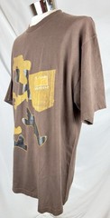 Vtg Y2K Nelly VOKAL Streetwear Brn Camo Patchwork Short Sleeve Shirt Sz 2XL
