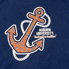 MV Sport Auburn University Anchored In Tradition T Shirt Adult Medium Blue Tee