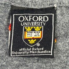 Oxford University Shirt Men Medium Spell Out England Work Party Run Gym Core Ex