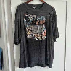 1986 3D EMBLEM HEAVILY DISTRESSED REBEL BY CHIOCE TEE SIZE XL