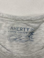 Faherty Blank T-shirt Men XL Gray Heather Short Sleeve Cotton Cloud