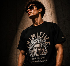 BKYS “Primitive” Medusa Graphic Rhinestone T-Shirt