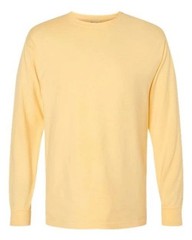 ComfortWash Hanes Men/Women Garment Dyed Long Sleeve T-Shirt Yellow M Sealed New