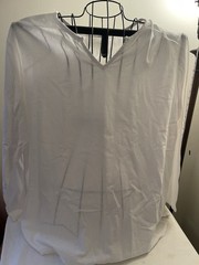 COOFANDY White Cotton Tunic Shirt XL Long Sleeve Casual L30”Chest 25”(flat) EUC