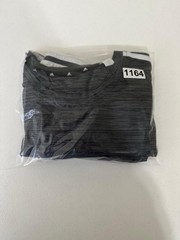 Adidas T Shirt Mens 3XLarge Gray Striped Short Sleeve Athletic Performance