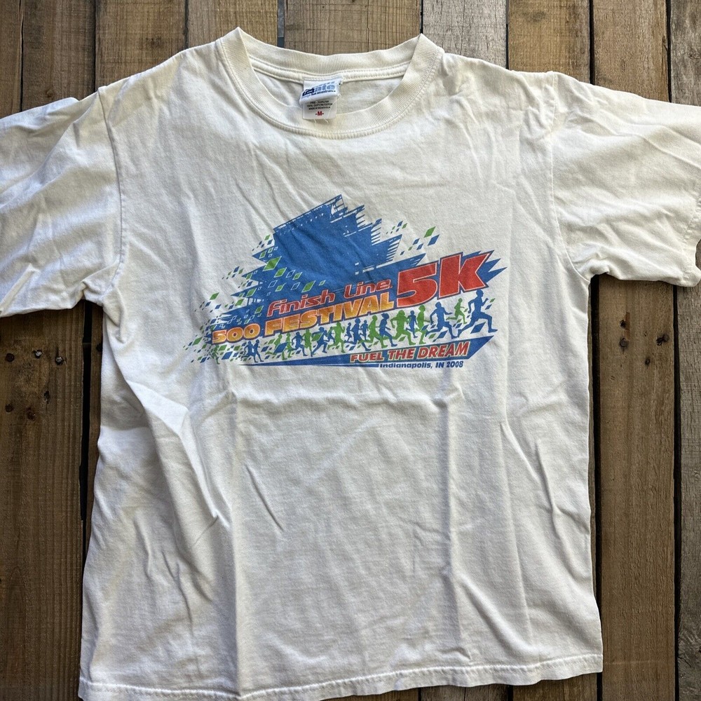 Finish Line 5k 500 Festival 2008 Indianapolis IN Men’s T-Shirt Size M