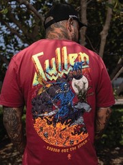 Sullen Men’s Storm Riders Short Sleeve Premium T-shirt Tattoo Reaper Surfing Tee