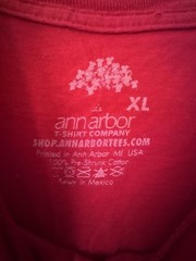 Ann Arbor Canada Moose Lumberjack Funny Graphic T Shirt Beer Hockey XL Red Tee
