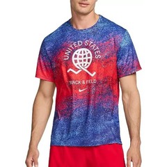 Nike Men’s Dri-FIT Running T-Shirt USA Miler FJ3411-635 Size XL NWT UPF 40+