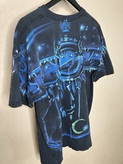 Vintage 2001 Liquid Blue Great Wolf Lodge Wolf All Over Print T-Shirt Size XL