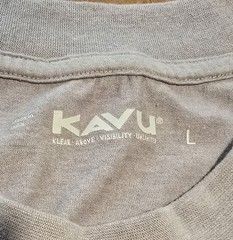KAVU Men’s Sleeveless Crew Neck Knit T-Shirt L Gray Multicolor Striped