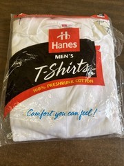 Vintage 1997 Hanes Men’s Comfort Size Large L Pack of 3 Crew Neck T Shirts White